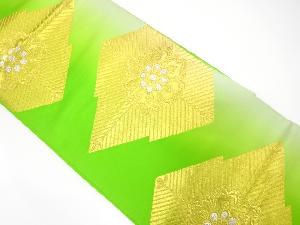 アンティーク　松皮菱に華紋織り出し暈し袋帯（材料）